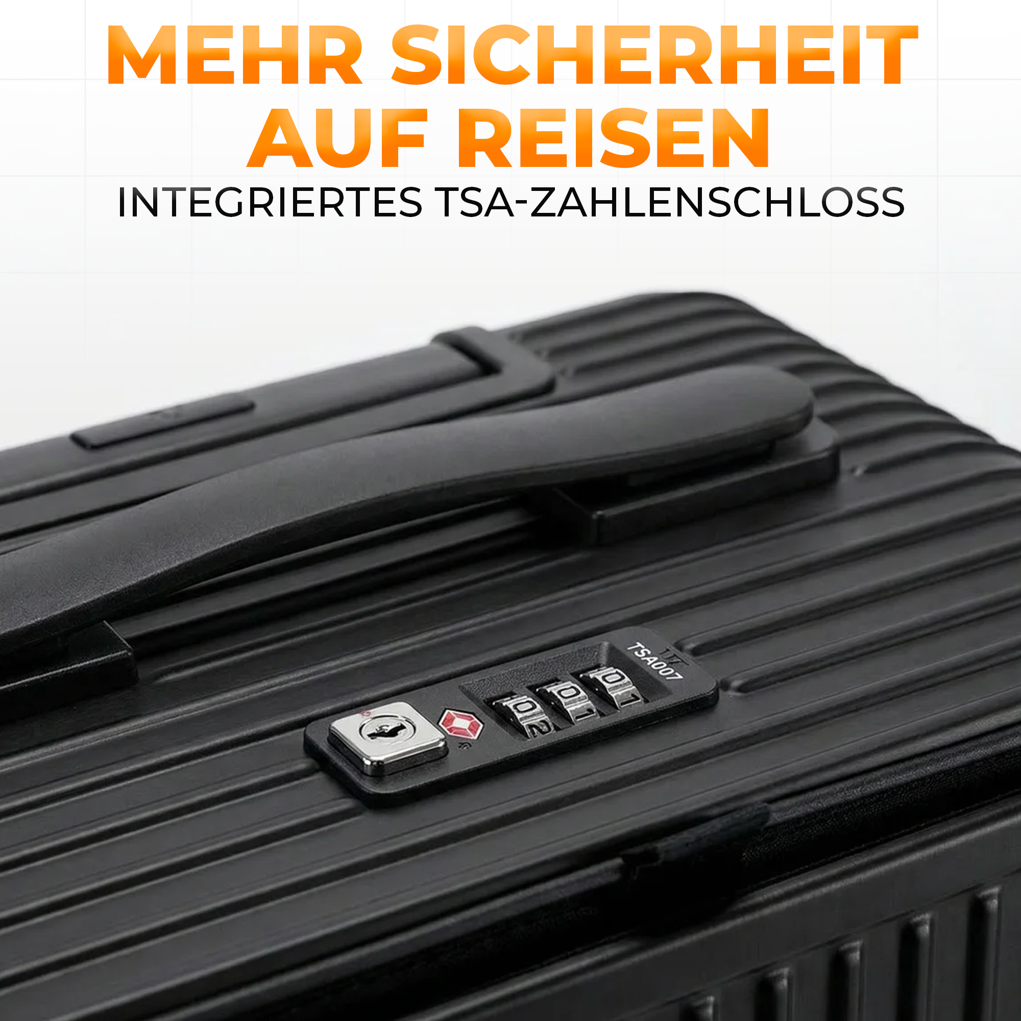 20 Zoll Alu Aluminium Trolley Koffer mit Laptopfach, TSA Schloss & 4 Rollen