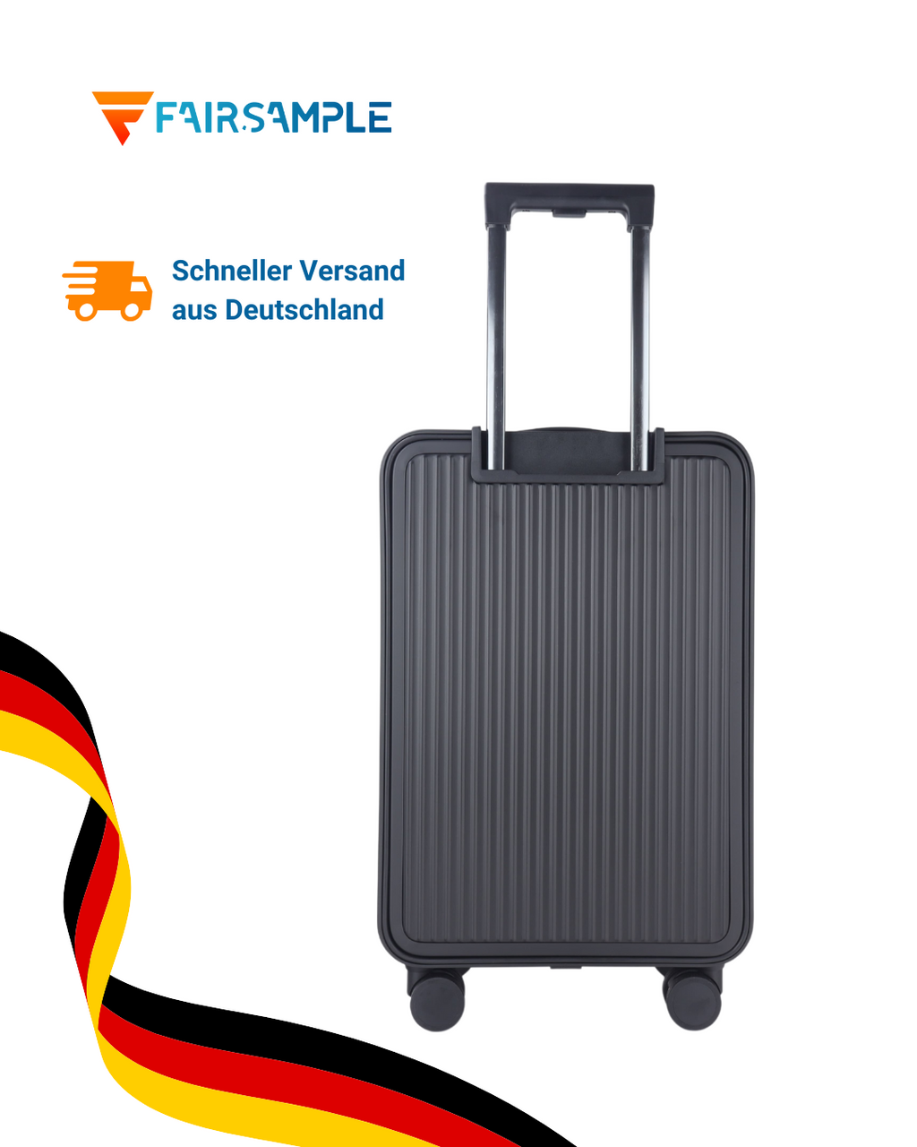 20 Zoll Alu Aluminium Trolley Koffer mit Laptopfach, TSA Schloss & 4 Rollen