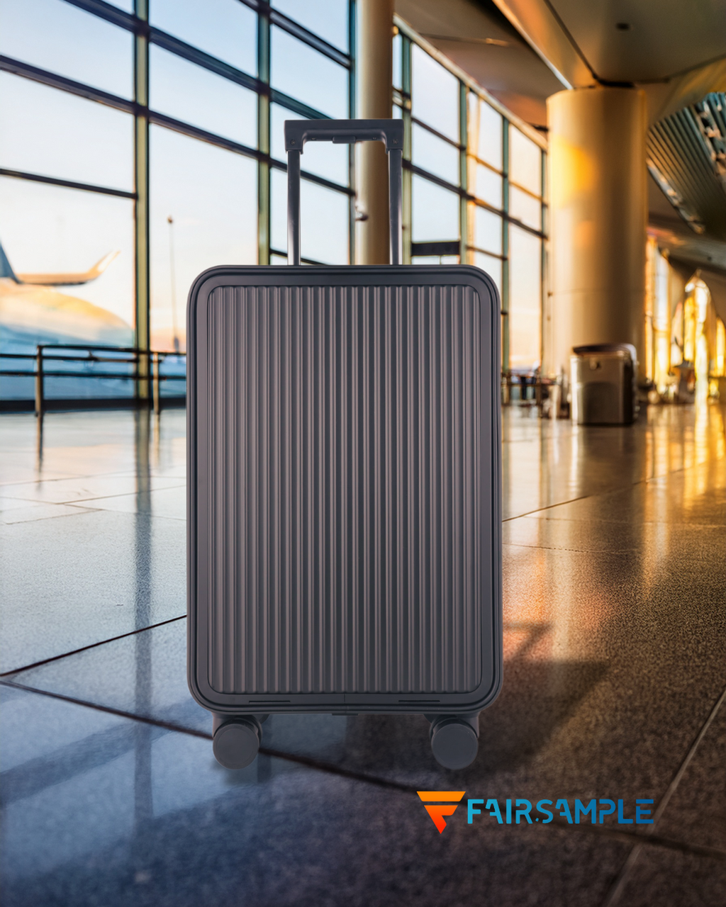 20 Zoll Alu Aluminium Trolley Koffer mit Laptopfach, TSA Schloss & 4 Rollen