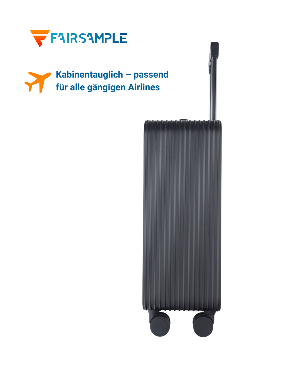 20 Zoll Alu Aluminium Trolley Koffer mit Laptopfach, TSA Schloss & 4 Rollen